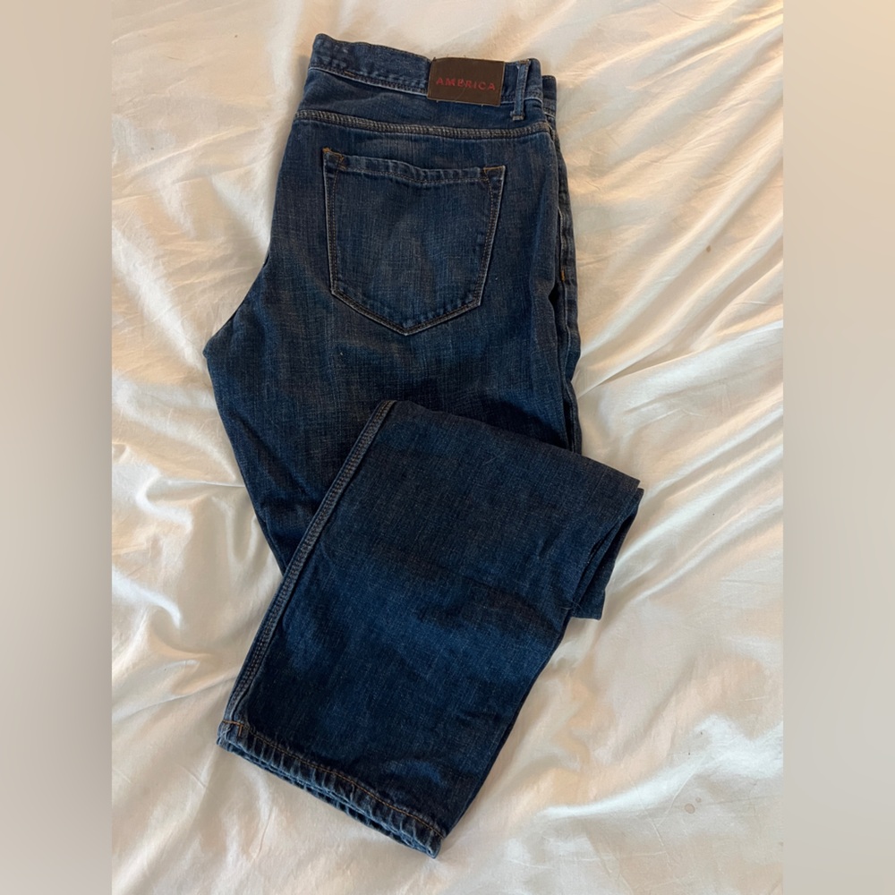 Perry Ellis Blue Straight Jeans Classic Style
